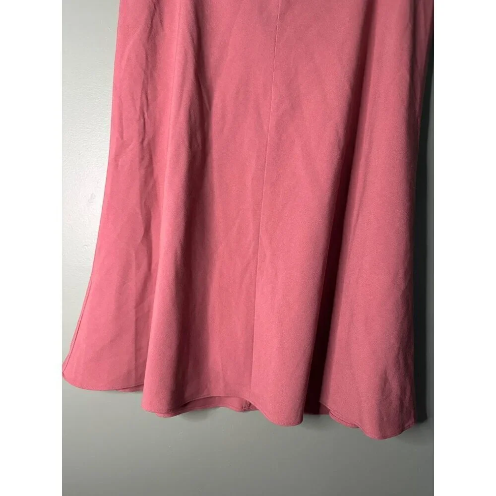 Liz Claiborne Size 14 Dusty Rose Midi Skirt Cottagecore Flowy A-Line Vintage 90s